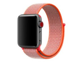 oranzovocerveny provlekaci reminek na suchy zip pro apple watch