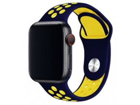 temnemodrozluty silikonovy reminek pro apple watch 2