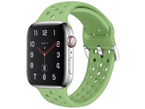 silikonovy reminek s odvetravacimi otvory a prezkou pro apple watch matovy