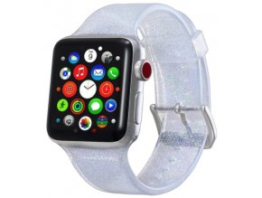 trpitivy silikonovy reminek pro apple watch stribrny