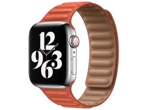 kozeny magneticky reminek pro apple watch 2 generace oranzovy