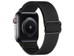 elasticky navlekaci reminek pro apple watch s prezkou cerny