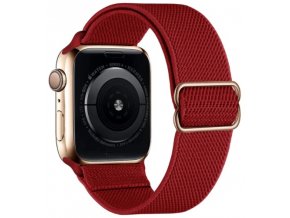 elasticky navlekaci reminek pro apple watch s prezkou cerveny