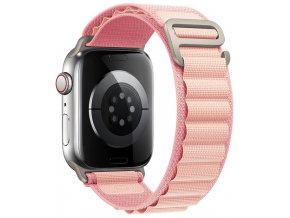 alpsky tah nylonovy reminek pro apple watch ruzovy