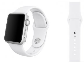 Bílý silikonový řemínek pro Apple Watch 38, 40 a 41 mm