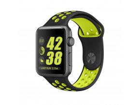 Černozelený silikonový řemínek pro Apple Watch 38, 40 a 41 mm