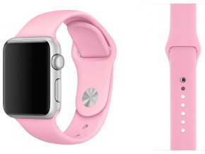 barva svetle ruzova silikonovy reminek pro apple watch 38 mm