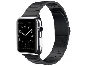 luxusni ocelovy reminek z nerezove oceli s odnimatelnymi clanky pro apple watch cerny