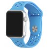 svetle modry silikonovy reminek s odvetravacimi otvory pro apple watch 01