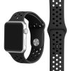 cerny silikonovy reminek s odvetravacimi otvory pro apple watch 42 mm 01