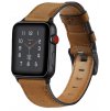 retro kozeny reminek pro apple watch 42 a 44 mm s klasickou ocelovou prezkou hnedy 01