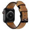 retro kozeny reminek pro apple watch 42 a 44 mm s klasickou ocelovou prezkou hnedy 02