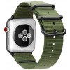 tkany nylonovy reminek pro apple watch s trojitou prezkou zeleny