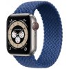 pleteny nylonovy navlekaci reminek pro apple watch modry
