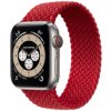 pleteny nylonovy navlekaci reminek pro apple watch cerveny