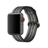 cerne prouzkovany tkany nylonovy reminek pro apple watch 01