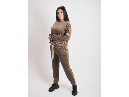 Dámska zamatová súprava Coffee Luxe