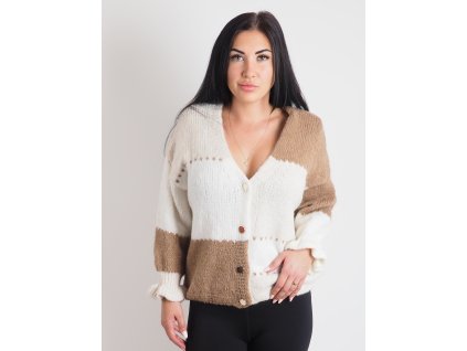 Béžovohnedý sveter dámsky