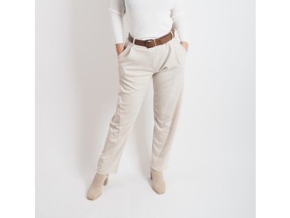 Béžové elegantné nohavice