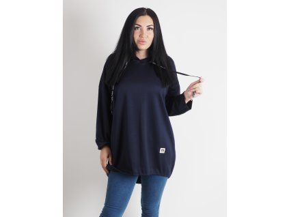 Dámska tmavo-modrá oversize mikina