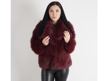 Dámsky umelý kožuch Bordeaux