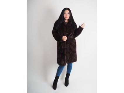 Dámsky umelý kožuch Mocha Long