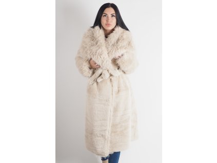 Dámsky umelý kožuch Cream Long