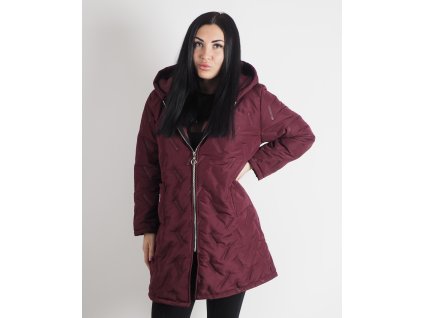 Dámska Prechodná Bunda Bordeaux Lite Oversize