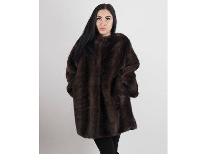 Dámsky umelý kožuch Elegant Brown