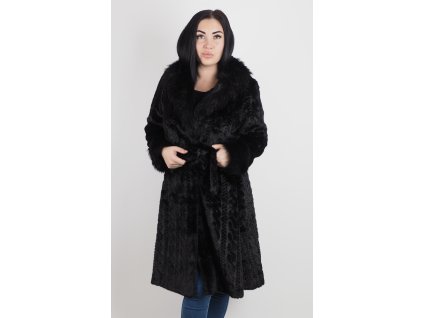Dámsky čierny kožuch