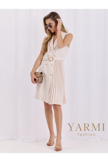 elegantné dámske šaty beige
