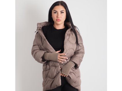 Dámska prešívaná bunda Taupe Comfort