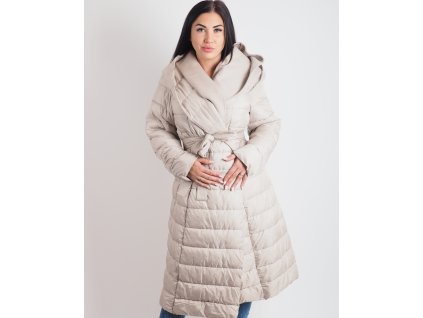Dámsky zimný kabát Cream Elegance