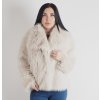 Dámsky umelý kožuch Cream Short