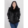 Dámsky umelý kožuch s kožušinovou podšívkou Black Soft