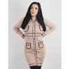 Dámske svetrové béžové šaty