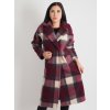 Dámsky karovaný kabát na jar a jeseň