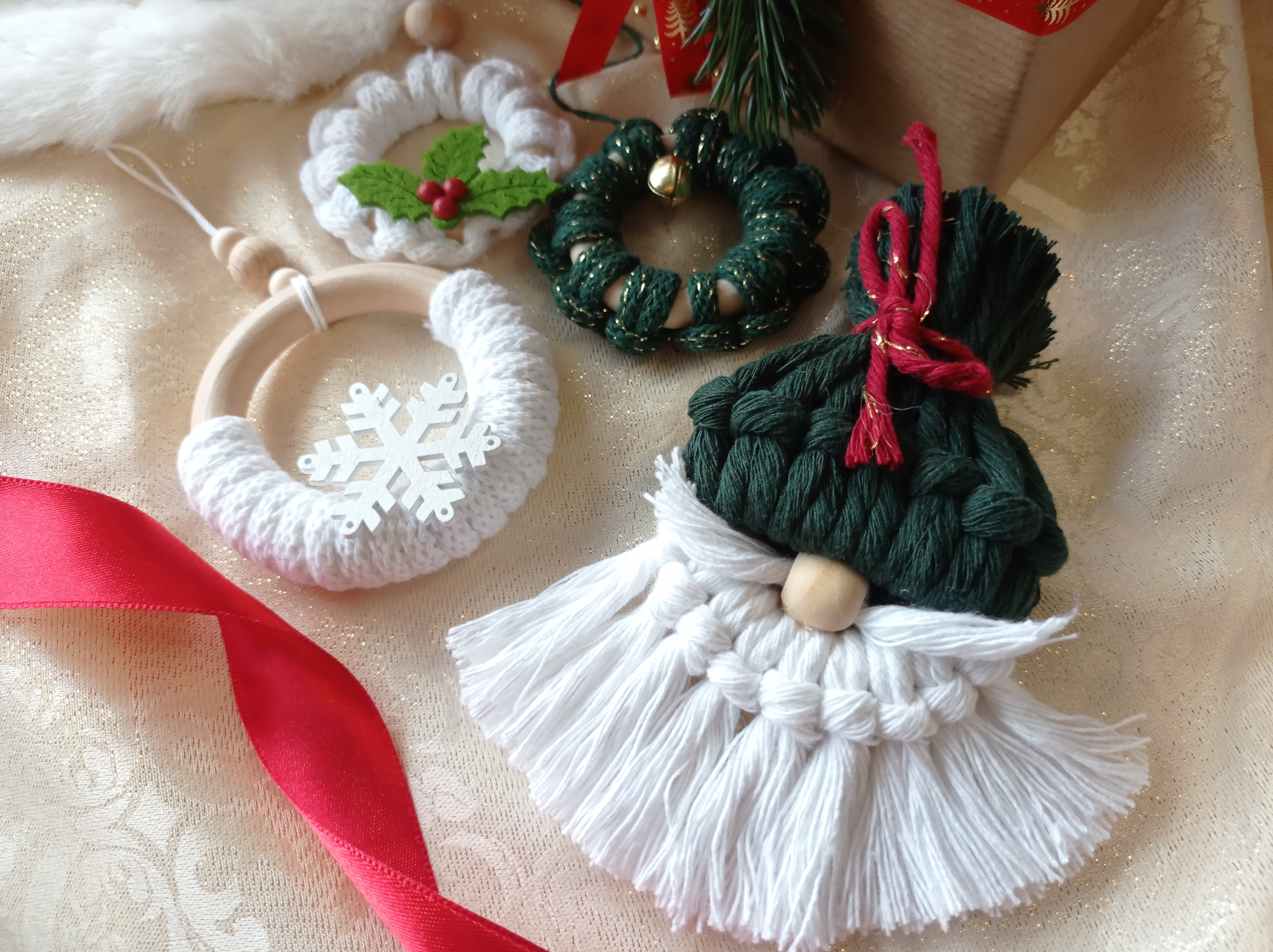 3 jednoduché macramé ozdoby