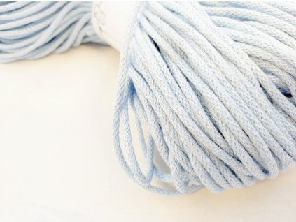 265007 bavlnena snura yarnmellow berry 5mm svetle modra
