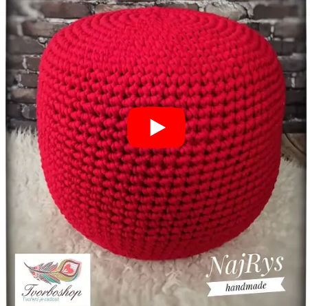 Videonávod na háčkovaný puf i pro úplné začátečníky