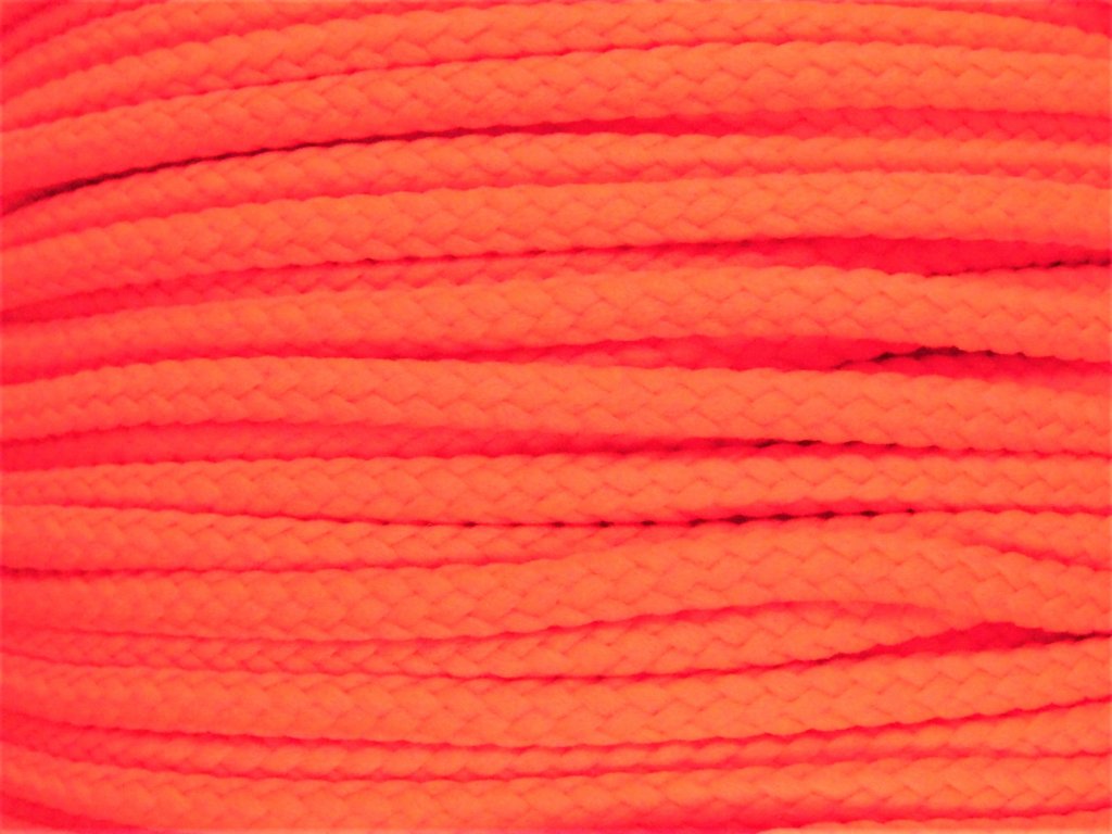Polyesterová šňůra YarnMellow Loopy Fluorescenční červená