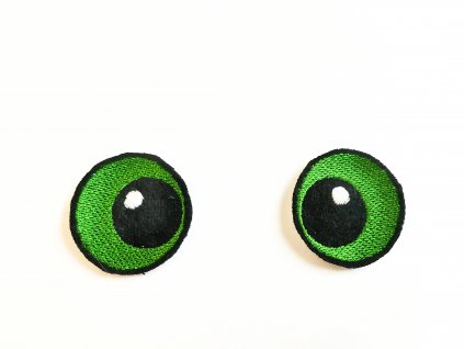 14240 vysivane oci ovalne 3 cm zelene