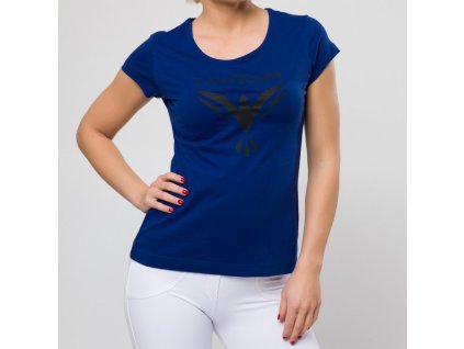 Dámské bavlněné tričko YASTRABY tmavě modré