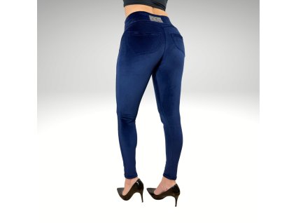 Legíny Push up Dark Blue Velur Yastraby