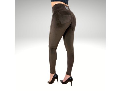 Legíny Push up Teddy Brown Velur Yastraby