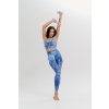 Dámské sportovní legíny na jógu Yastraby - Ocean Blue