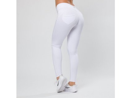 Legíny Push up White pants Yastraby
