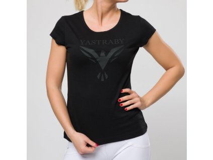 Dámske bavlnené tričko YASTRABY čierne