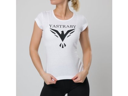 Dámske bavlnené tričko YASTRABY biele