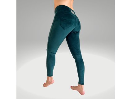 Legíny Push up green Velur Yastraby